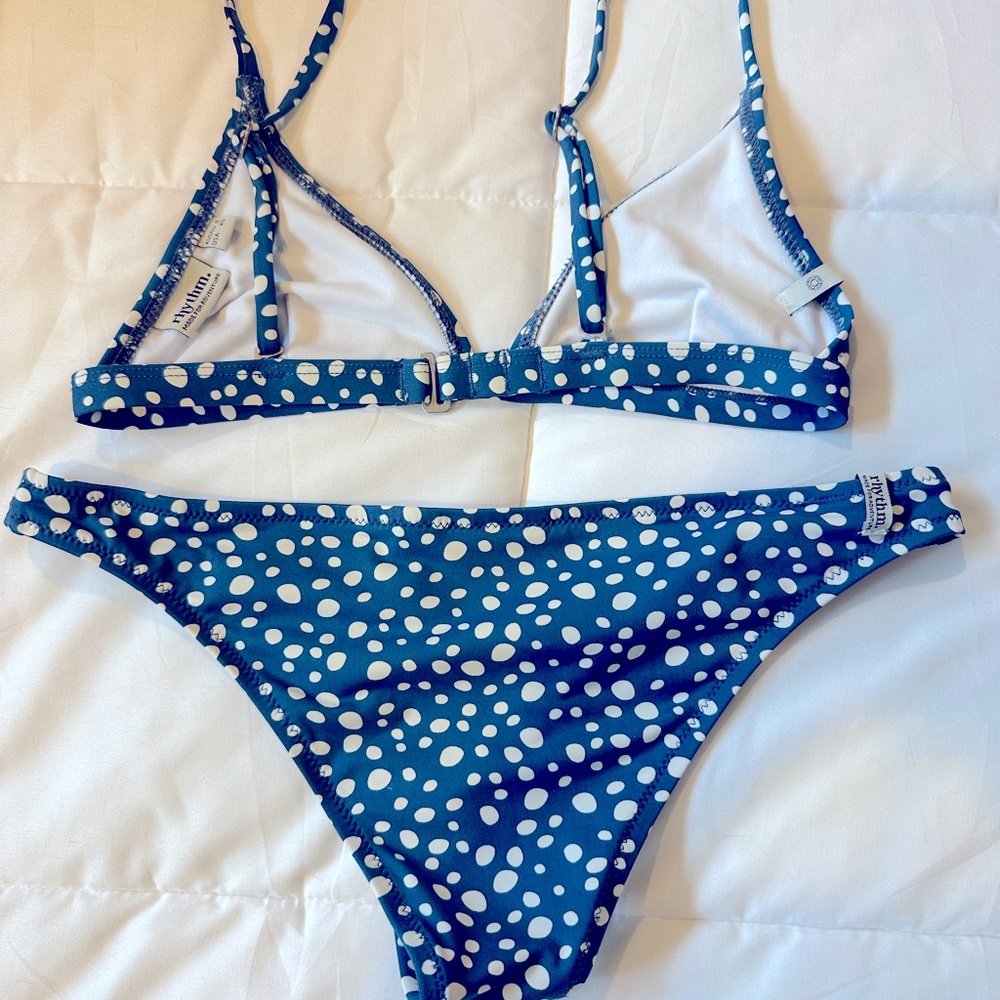 Rhythm Blue and White Polka Dot Bikini - Picture 2 of 2